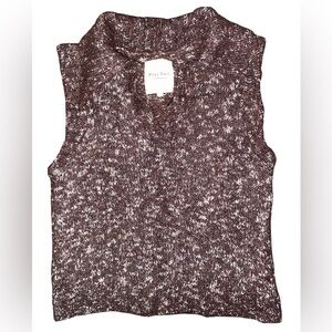 Part Two • Chocolate Marled • Wool Blend • Sweater Vest • Collared • Sleeveless